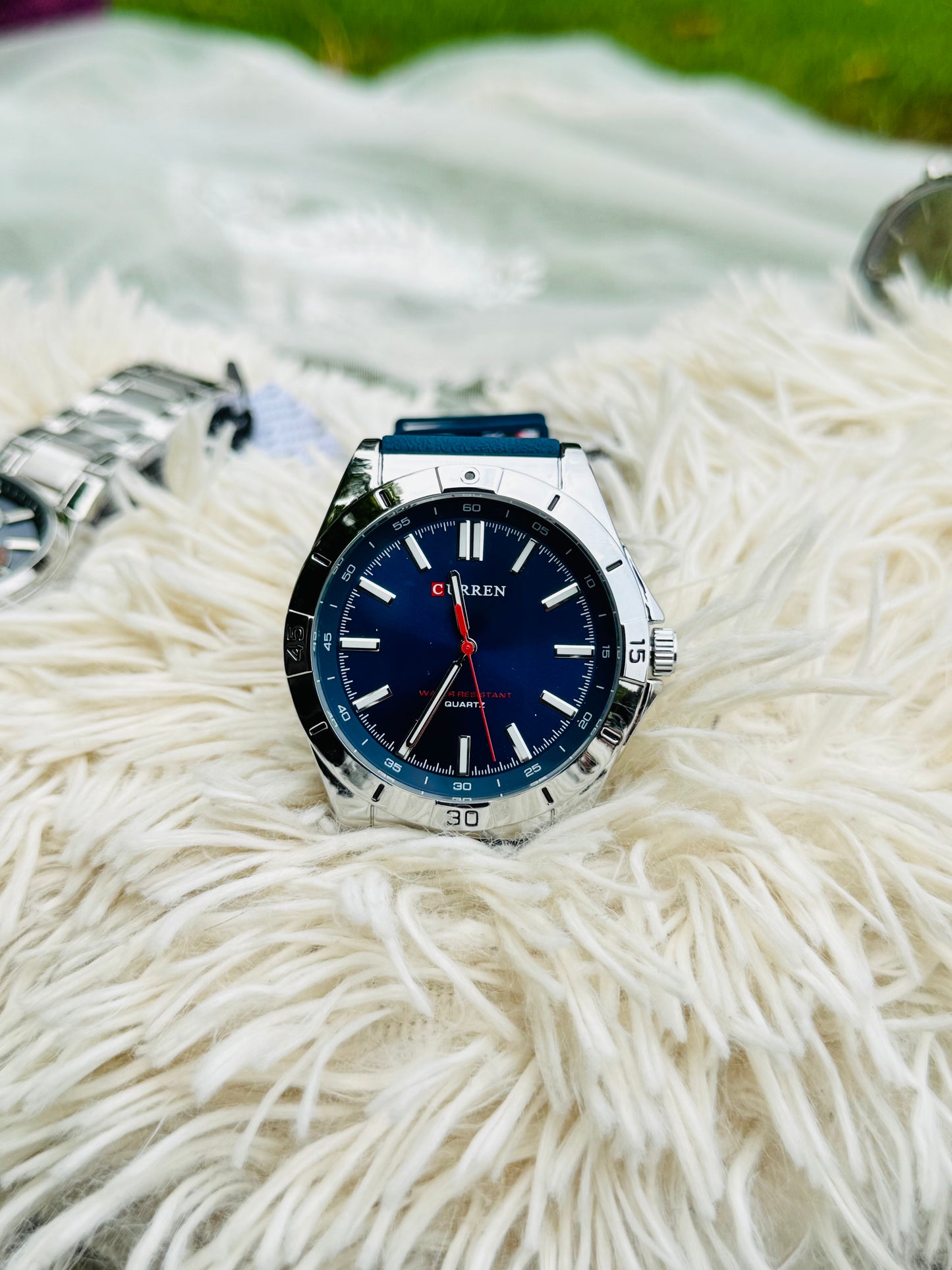 CURREN 8449 Watch for Men  Watch High Quality Silicone Strap, Waterproof