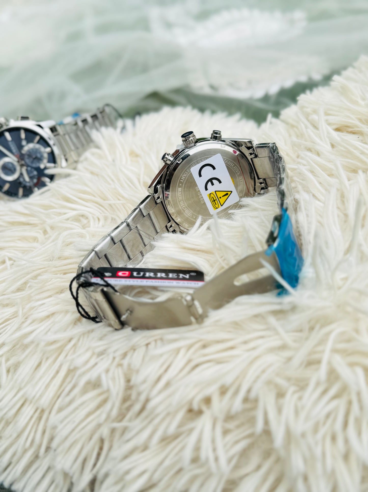 CURREN Watch for Men 8446 Quartz Stainless Strap Six Needle Chronograph Sport Small Three Needle Waterproof Luminous Men Watch