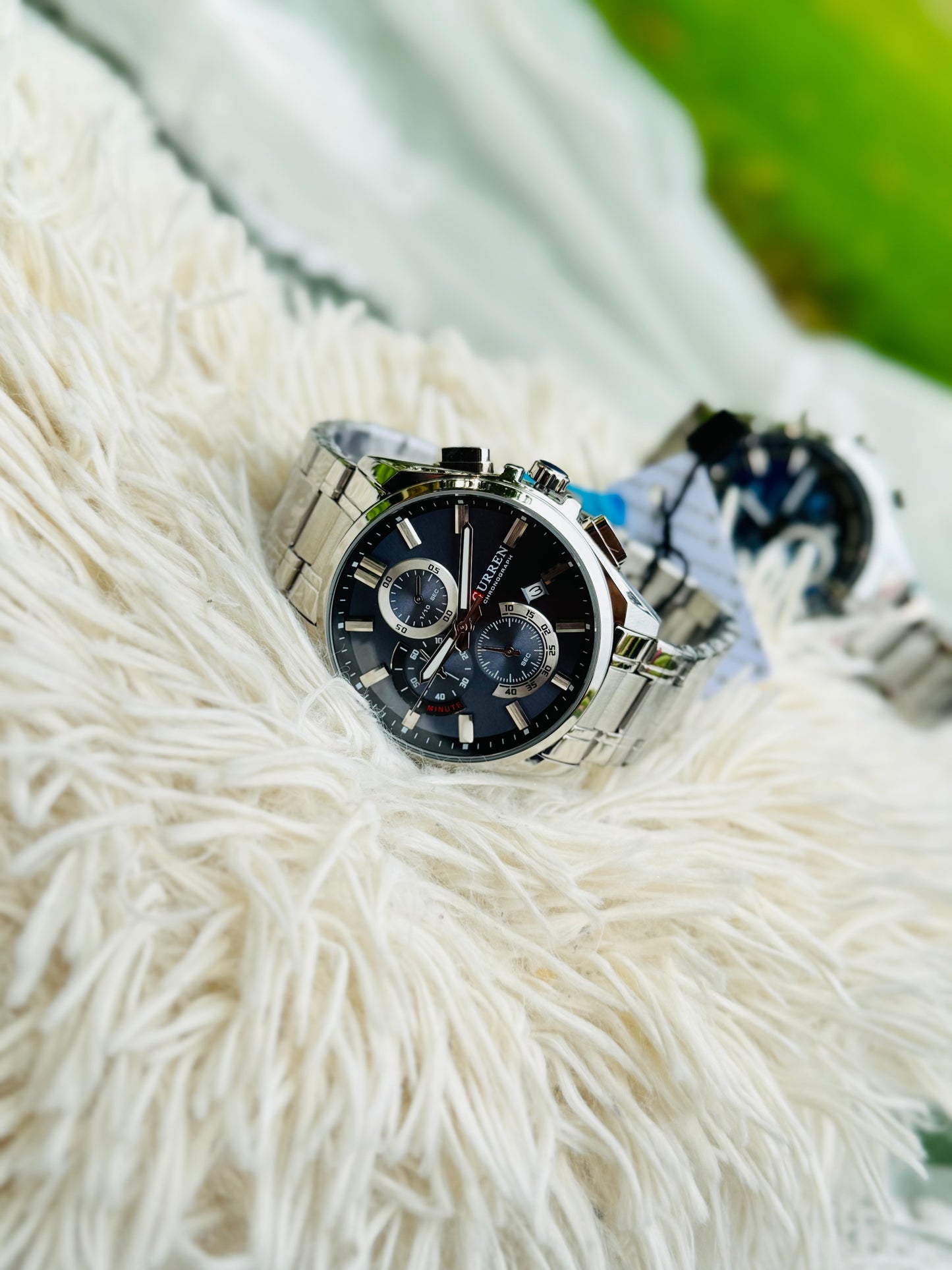 CURREN 8475 Men's Luxury Six-Hand Multi-Function Watch Large Dial Waterproof Stainless Steel Band Quartz Movement Man Wristwatch
