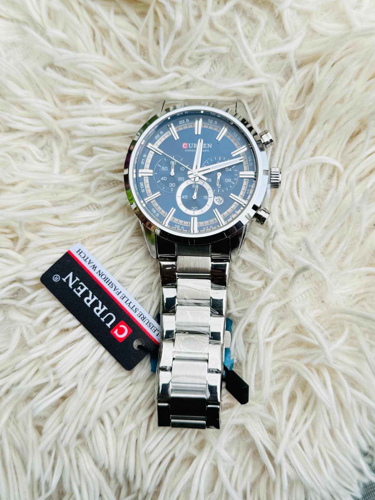 CURREN Men Watch 8355 Luxury Sports Quartz Mens Watches Full Steel Waterproof Chronograph Wristwatch Men Relogio Masculino