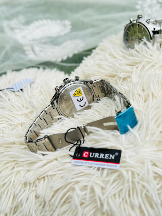 CURREN Men Watch 8355 Luxury Sports Quartz Mens Watches Full Steel Waterproof Chronograph Wristwatch Men Relogio Masculino