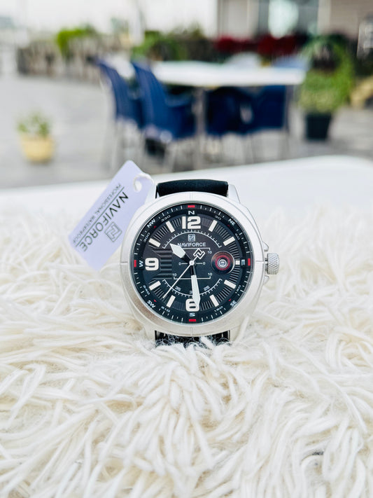 Hot Sale NAVIFORCE Men Quartz Waterproof Watches Top Brand Men Sport Watch High Quality Leather Band Wristwatch Reloj Hombre