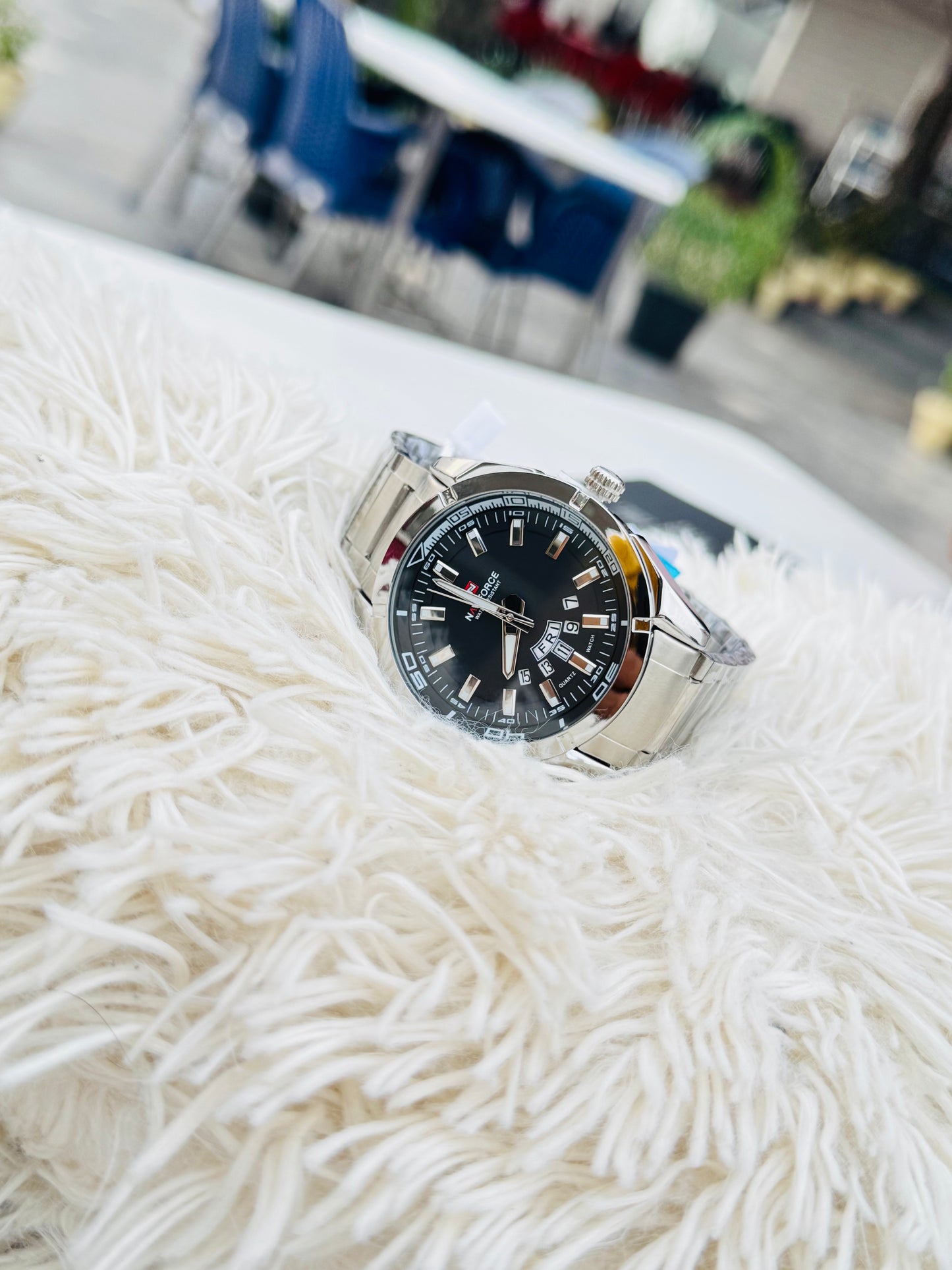 NAVIFORCE 9038 Men's Luxury Quartz Wristwatch Waterproof Stainless Steel Casual Business & Sport Style with 41mm Dial Diameter