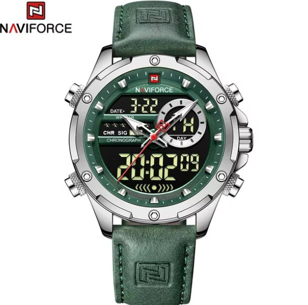 Top Quality Naviforce 9208 Mens Sports Relogio Masculino Digital Quartz Watch