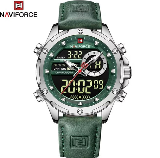 Top Quality Naviforce 9208 Mens Sports Relogio Masculino Digital Quartz Watch