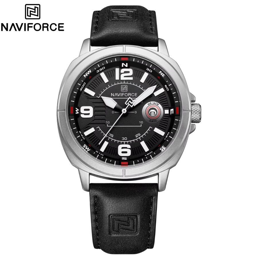 Hot Sale NAVIFORCE Men Quartz Waterproof Watches Top Brand Men Sport Watch High Quality Leather Band Wristwatch Reloj Hombre