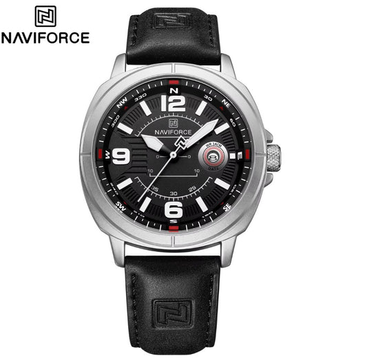 Hot Sale NAVIFORCE Men Quartz Waterproof Watches Top Brand Men Sport Watch High Quality Leather Band Wristwatch Reloj Hombre