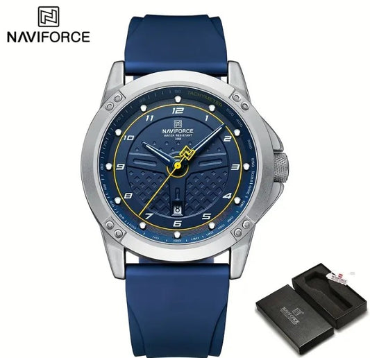 Men's Silicone Strap Quartz Watch, Simple Sports Watch