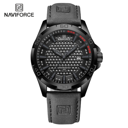 Quartz Watch with Genuine Leather Strap, Waterproof Dial, Youthful and Stylish Wristwatch